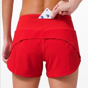 Lululemon Speed Up Short Red